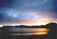 A colourful sunrise over Mercury Bay.